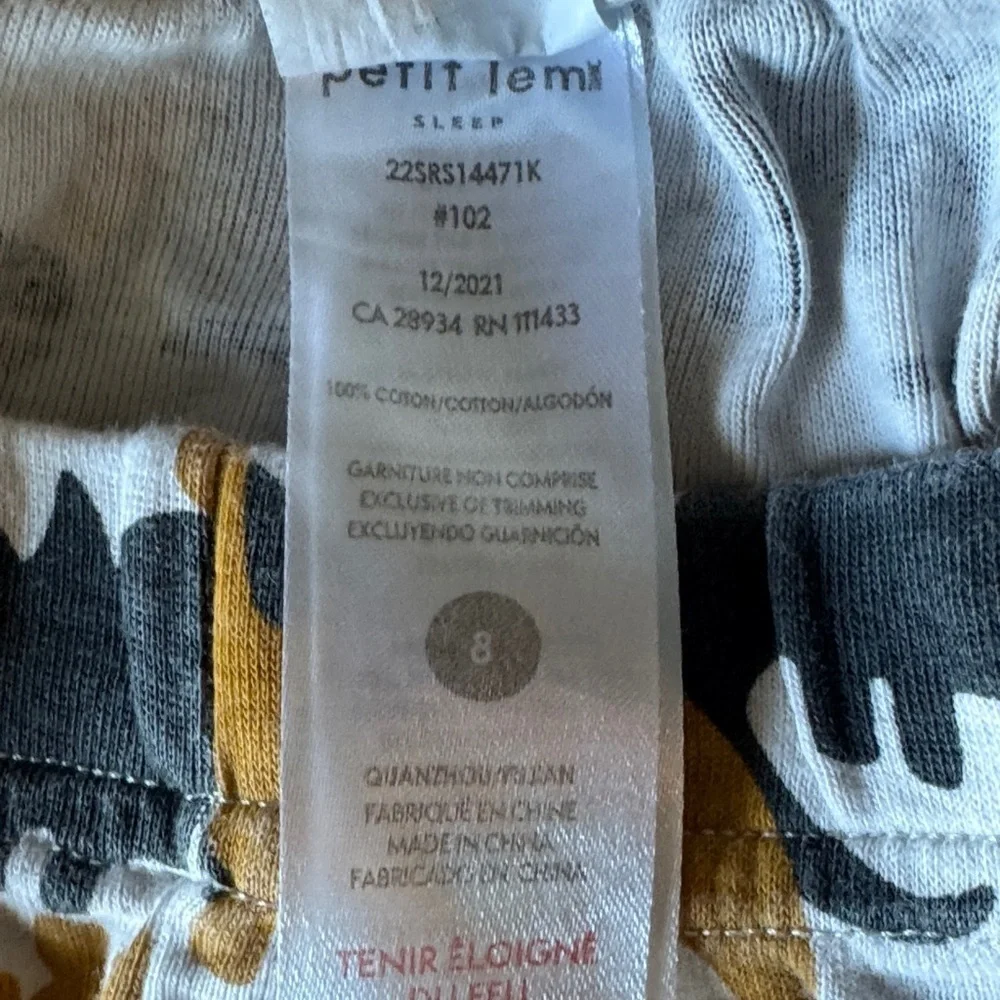 Petit Lem Dinosaur Print Kids Pajama Set